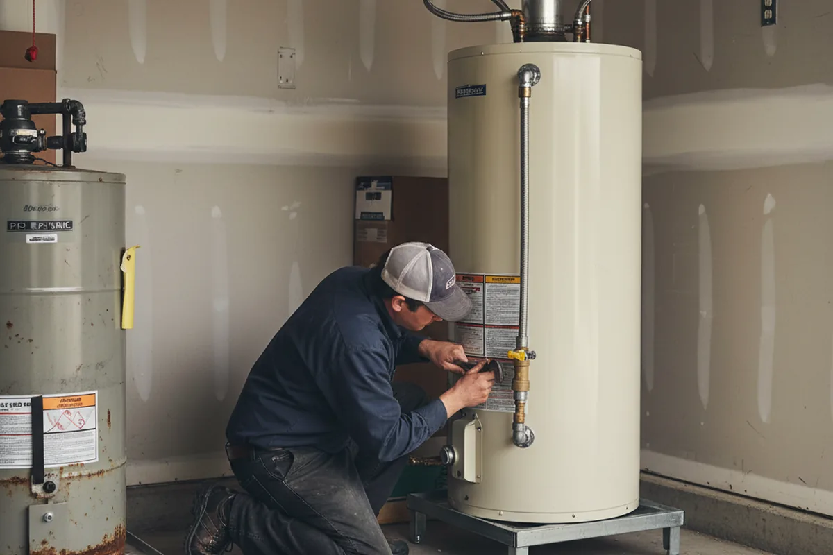 Water heater and shutoff valve replacement in Hartwell