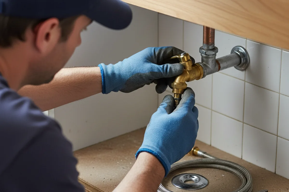 Shutoff valve and fitting work during Faucet and Fixture Repair in Hartwell